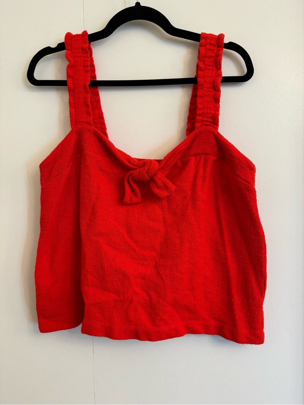 Madewell Red Knotted Front Tank